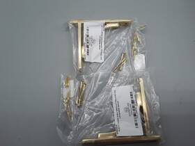 00965556 Signature Hardware Naiture Brass Rustic Shelf Bracket In Polished Finish - 2 Pack