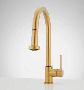 Signature Hardware 781889882245 Ridgeway Pull-down Kitchen Faucet - Brushed Gold