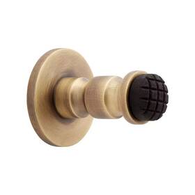 916945 Signature Hardware Solid Brass Ridged Doorstop Antique
