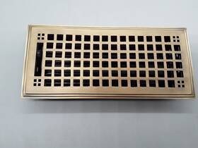 351970 Signature Hardware Pid 282224 Mission Brass Floor Register - Antique 4 Inch X 10 5-1/8 11-1/4 Overall