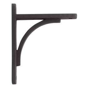 266164 Signature Hardware Pid 296628 Rustic Cast Iron Shelf Bracket Black Powder Coat 5 Inch X6 1/4