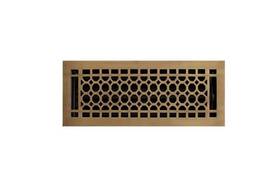 275514 Signature Hardware Pid 301622 Honeycomb Brass Floor Register - Antique 4 Inch X10 5 X11-1/8