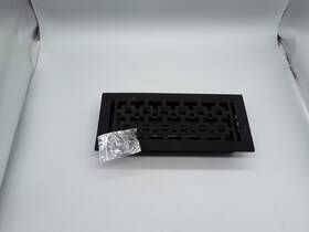 303438 Signature Hardware Pid 502467 Durand Cast Iron Floor Register - Black 4 Inch X 10 5 11-1/8