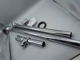 316474 Signature Hardware Pid 503240 1-1/2 Inch Tub Drain With Ball Swivel Overflow 30