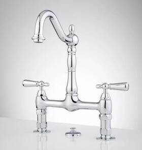 302789 Signature Hardware Pid 508625 Bridge Bathroom Faucet- Lever Handles- Chrome