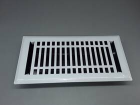 272387 Signature Hardware Pid 512066 Contemporary Steel Floor Register - 4 Inch X10 White