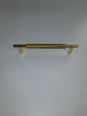 333862 Signature Hardware Pid 512923 Arles Knurled Brass Cabinet Pull -polished