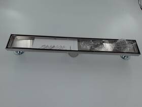 278228 Signature Hardware Pid 514050 24 Inch Cohen Linear Tile - In Shower Drain Brushed Stailess Steel