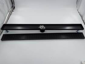 305354 Signature Hardware Pid 514210 36 Inch Carmen Outdoor Linear Shower Drain- Matte Black