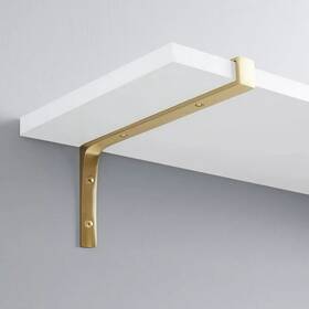 317267 Signature Hardware Pid 519088 10 Inch Gehler Solid Brass Shelf Bracket - Satin