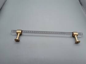 Hardware-12 Signature Hardware Pid 520924 307735 Inch Beryn Acrylic Appliance Pull - Satin Brass