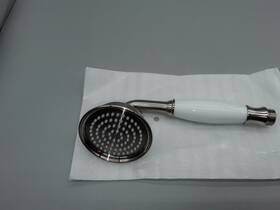 320834 Signature Hardware Pid 526047 Cooper Hand Shower With Porcelain Handle - Brushed Nickel