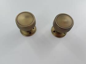 298604 Signature Hardware Pid 529903 Traditional Passage Interior Door Set With 2 Inch Back Plate - Brass Antique