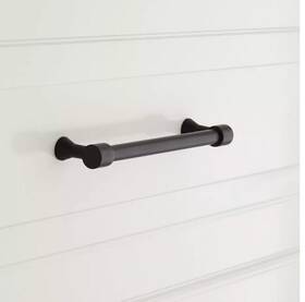 340040 Signature Hardware Pid 535014 Package Of 2 3-3/4 Inch Strasbourg Solid Brass Cabinet Pull- Matte Black