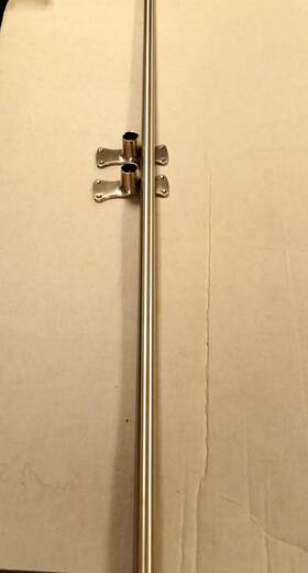 266461 Signature Hardware Pid 544832 60 Inch Straight Brass Shower Rod Brushed Gold