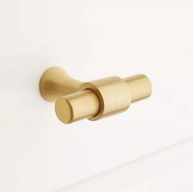 333862 Signature Hardware Pid 559527 1-3/4 Inch Strasbourg Brass T Knob -satin