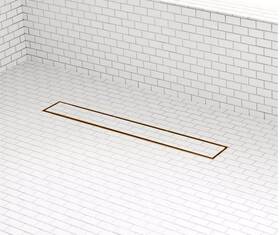 312405 Signature Hardware Pid 565857 28 Inch Cohen Linear Tile-in Shower Drain -brushed Gold