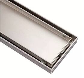Hardware-48 Signature Hardware Pid 567672 347011 Inch Cohen Linear Tile-in Shower Drain Brushed Stainless Steel