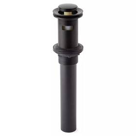 332340 Signature Hardware Pid 569429 Extended Press Type Pop-up Bathroom Drain-overflow Hole -matte Black