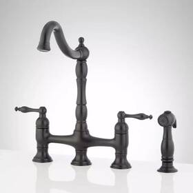 Sh349711mb Signature Hardware Bellevue Bridge Kitchen Faucet Matte Black