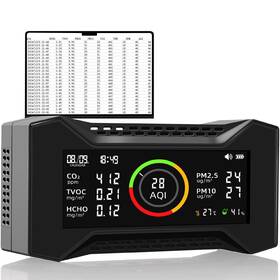 Sw-aqm-pth-2 Simbow Air Quality Monitor Indoor Cf-20 Dl 7-in-1 Co2 Te