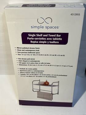Br32-ch Simple Spaces Wall Rack With Metal Shelf Chrome