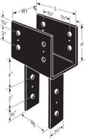 Cc68pc Simpson Strongtie 707392257400 Strong Tie 6 Inch X 8 Column Cap Powder Coated Black