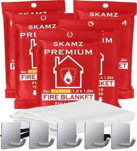 Fbnp24p5 Skamz Emergency Fire Welding Blankets For Home Xl Size - 47 Inch X 5 Pack