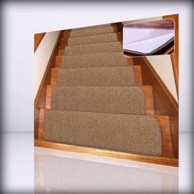 Sm2004 Seloom Non-slip - Stair Treads Carpet For Indoor Wooden Steps Re Brown 30x8inch