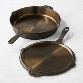 6965239 Smithey Seasoned Cast Iron Flat Top Griddle And Skillet Set 12 Inch