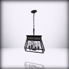 V7yaj6ezxgb9r7n4ng5luwjfahn50 Spoflyinn Farmhouse - Chandelier With Adjustable Chains 4-l Black One Size
