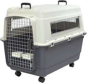 Ab-03 Sportpet Designs Plastic Kennels Rolling Airline X-large Gray