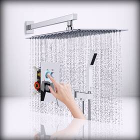 Srsh-caj1203 Sr Sun Rise - Shower For System With Push Button Diverter Wall Polished Chrome
