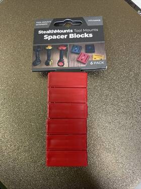 Tmspace-red-6 Stealthmounts Llc Tool Mount Extension Spacer Milwaukee Blocks 12mm Red 6 Pack X1