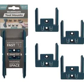 Tm-mk18-blu-4 Stealthmounts Tool Mounts For Makita 18v Lxt 4-pack