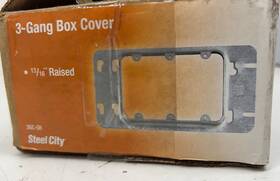 3gc-5r Steel City Lot Of 5 3-gang 58 Cu. Inch Pre-galvanized Gang Box