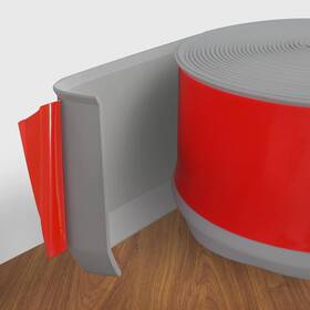 Trimn-g20 Stickgoo Gray Baseboard Molding Trim 4inch X20 Feet Wall 4in X 20ft