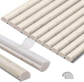 Trimtt6n Stickgoo 10-pack Wall Molding Trim 12 Inch Tile Edge For Beige Wood Grain