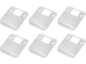 50102-15 Stone Harbor Strike Plate 2-1/4 Inch X 2 Rc Extended-lip Satin Nickel By 6-pack