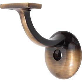 30150-5 Stone Harbor Hardware Heavy-duty Round Handrail Bracket -antique Brass