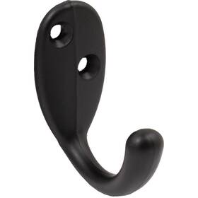 30301-19 Stone Harbor Hardware Single Robe Hook 1-15/16 Inch High 1-5/8 Projection Matte Black By