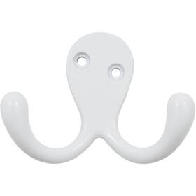 30302-wh Stone Harbor Hardware Double Robe Hook 2-1/8 Inch High 1 Projection White By