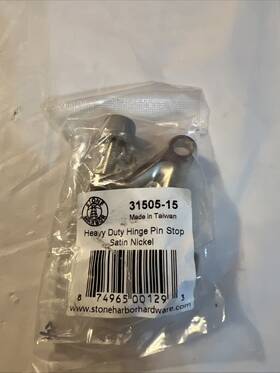 31505-15 Stone Harbor Hardware Heavy-duty Hinge Pin Door Stop With Colored Tips Satin Nickel Lot Of 4