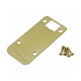 50104-3 Stone Harbor Hardware Round Corner Extended Lip Strike Plate 2-1/4 Inch X 4 4-1/2 Overall Length