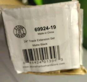 69924-19 Stone Harbor Hardware Track Extension Kit 24 Inches Matte Black By