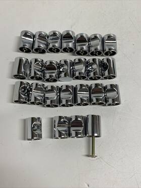 9310-26 Stone Harbor Hardware Tower Cabinet Knob 11/16 Inches Polished Chrome Lot Of 25 Knobs