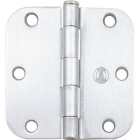 B3558-26d Stone Harbor Hardware Standard Hinge 3-1/2 Inches 5/8 Inch Radius Corner Bulk Pack 100 Each Satin Ch