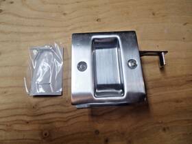 C824-26d Stone Harbor Hardware New Square Pocket Door Lock Passage Hall/closet Latch Clear Pack Satin