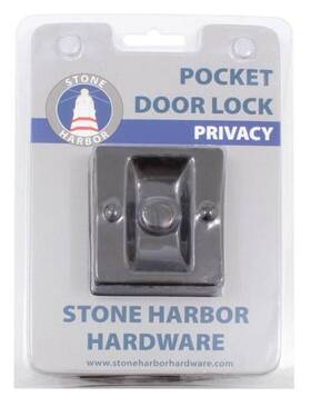 C825-11p Stone Harbor Hardware Privacy Square Pocket Door Lock Vintage Bronze
