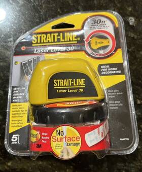 Strait-line 024721028648 Laser Level 30 360 Degrees Hands Free On Any Surface Nib